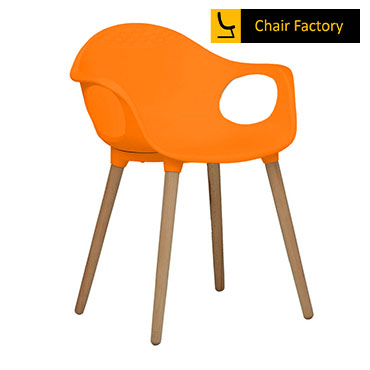 Orange Jolie Wooden Cafe Chair